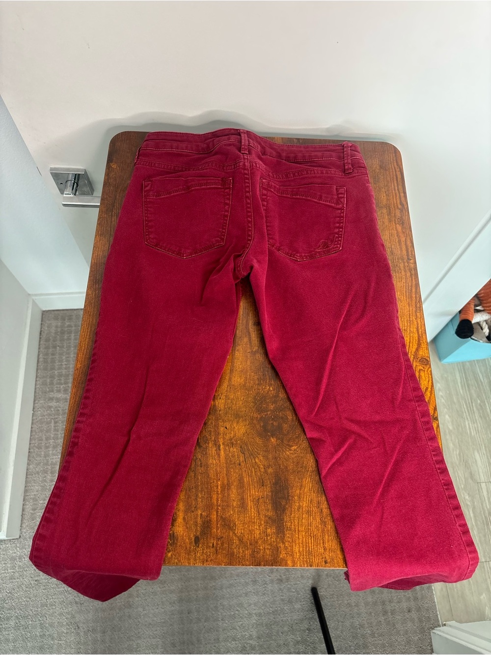 Express Women's Deep Red Skinny Jeans - Picture 3 of 3